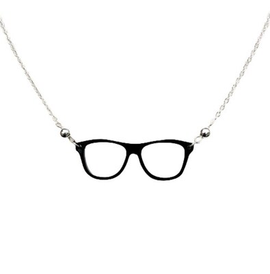 Nerd Glasses Necklace, Reader Gift, Librarian Gift, Student Gift, Optician Gift, Optometrist Gift, Geek Gift - image1